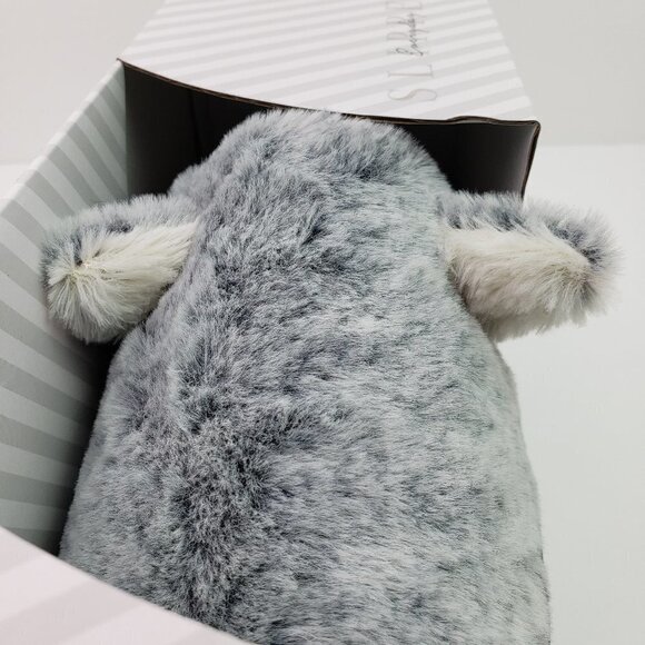 Everyday Slipper Womens Size S/M 6-8 Gray Faux Fur Critter Ears Slide Slippers - Picture 3 of 6